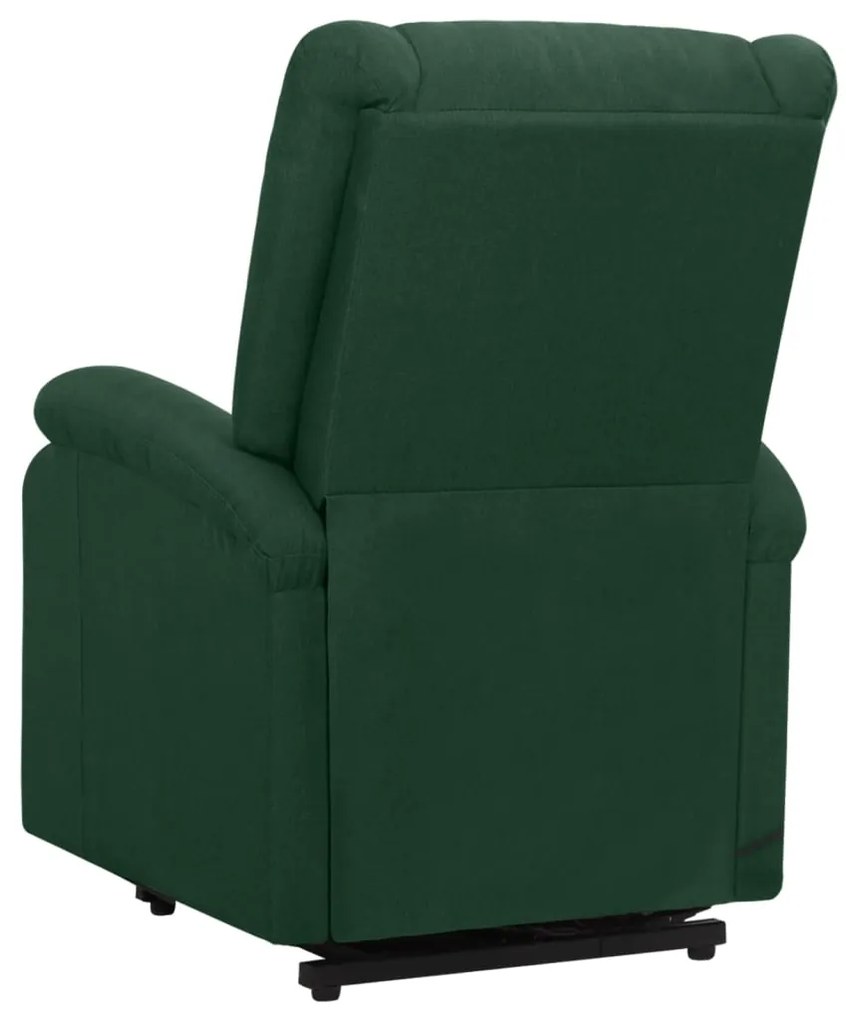 Poltrona elevatória tecido verde-escuro