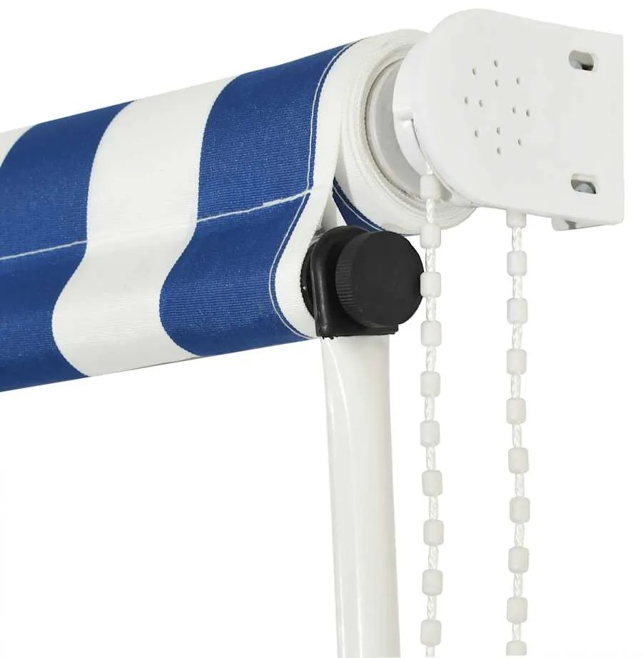 Toldo retrátil 150x150 cm azul e branco