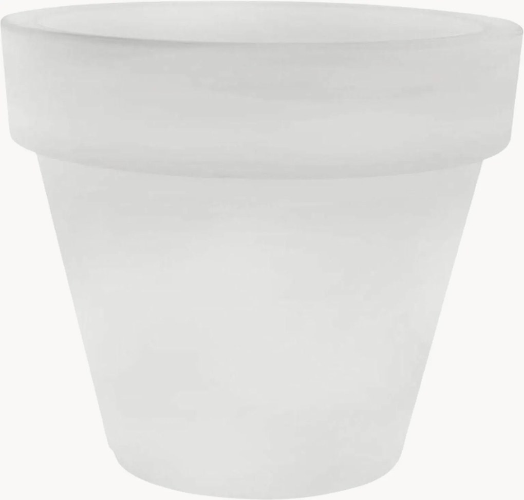 Vaso para exterior com iluminação LED Bordato Liscio