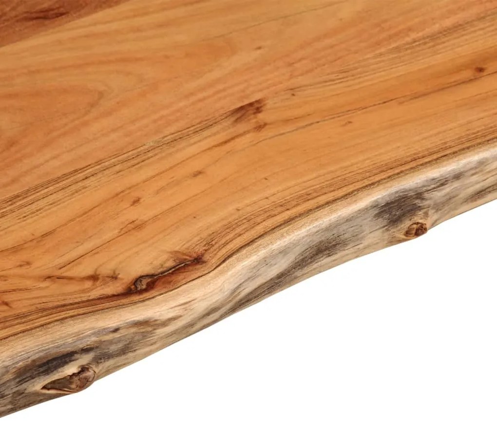 Tampo de mesa retangular borda viva 50x40x2,5 cm acácia maciça