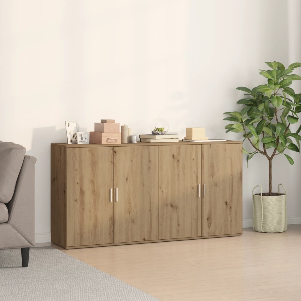 Buffets 2 pcs Carvalho Artesanal 79x38x80 cm Madeira de Engenharia