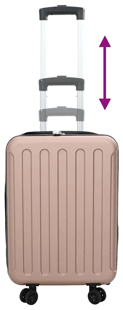 Mala Dobravel Casca Dura 20'' Rosa Dourado 34x23x55.5 cm ABS