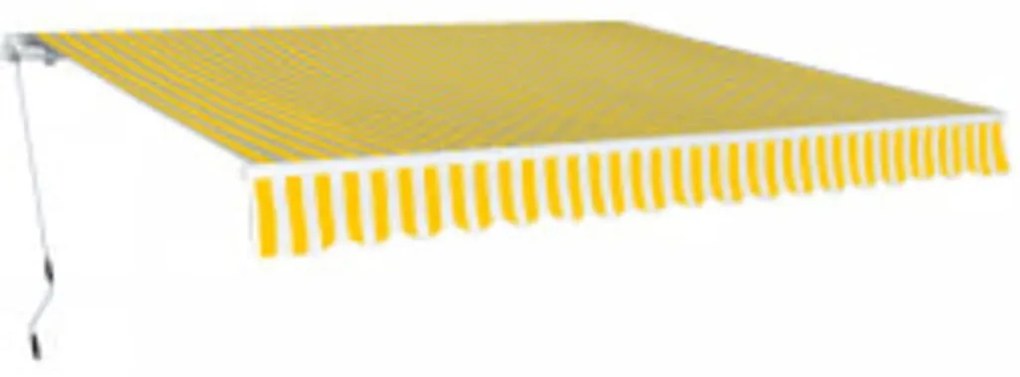 vidaXL Todo dobrável manual 600 cm amarelo e branco