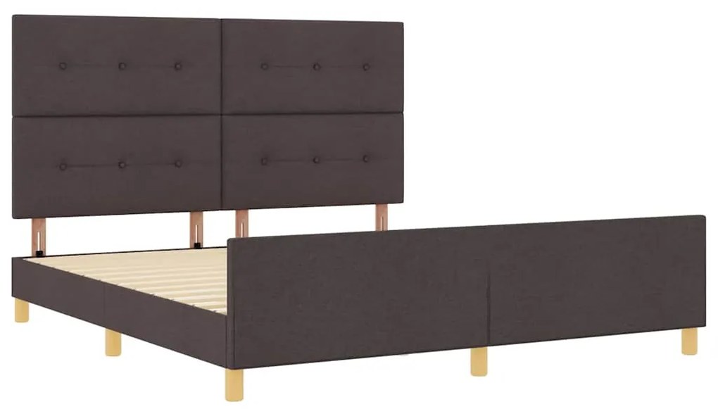 Estrutura da Cama vidaXL Castanho 180x200 cm Tecido