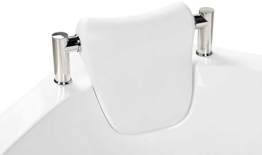 Banheira de hidromassagem de canto em acrílico branco 150 x 150 cm CANTALLA Beliani
