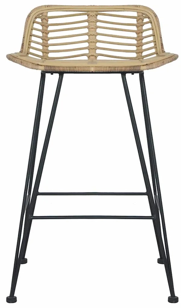 Cadeiras de bar 2 pcs vime genuíno
