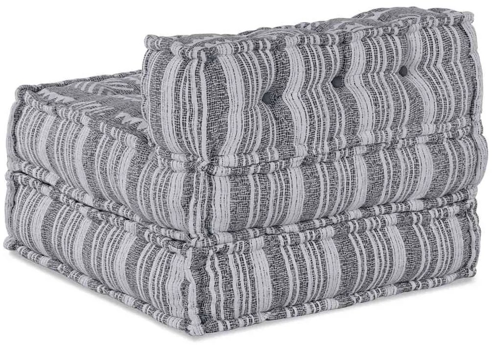 Puff Modular Cinza , 70x70x54 cm, Tecido