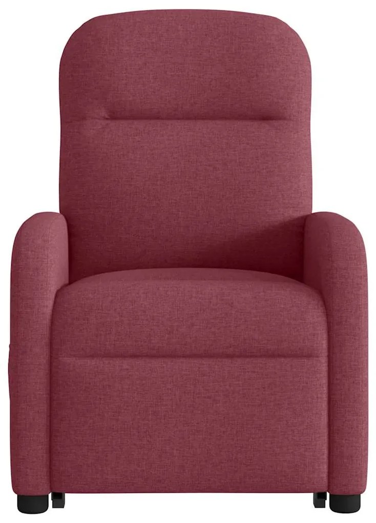 Poltrona elevatória de massagens elétrica tecido vermelho tinto