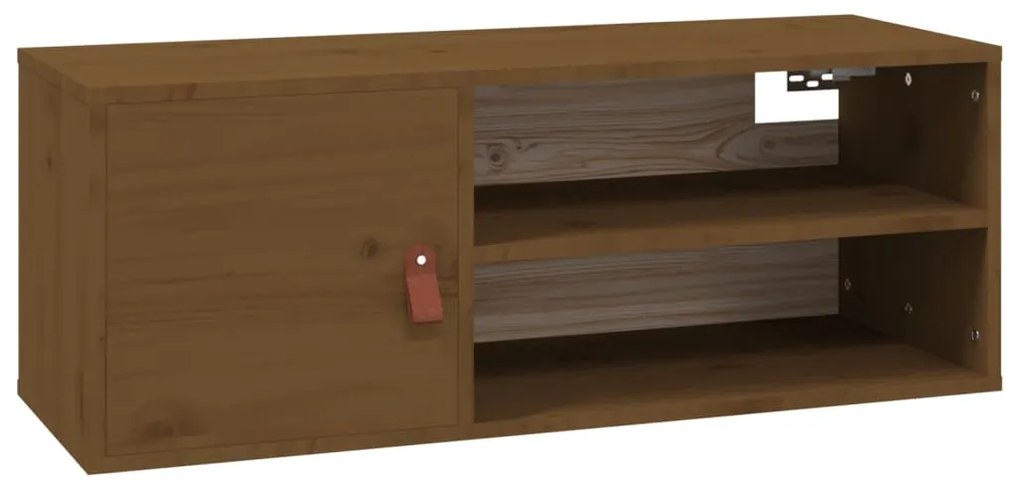 Armários de parede 2 pcs 80x30x30 cm pinho maciço castanho-mel