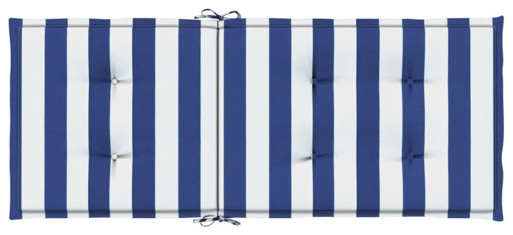 Almofadões cadeira encosto alto 6 pcs tecido riscas azul/branco
