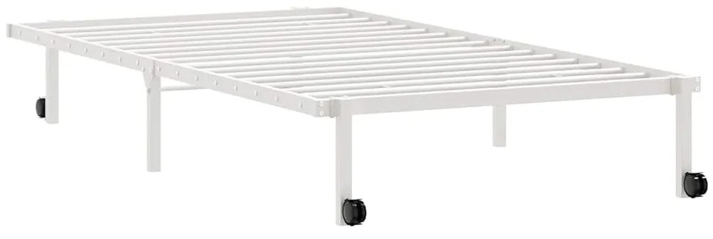 Estrutura de cama sem colchão Dobrável 107x203 cm aço branco