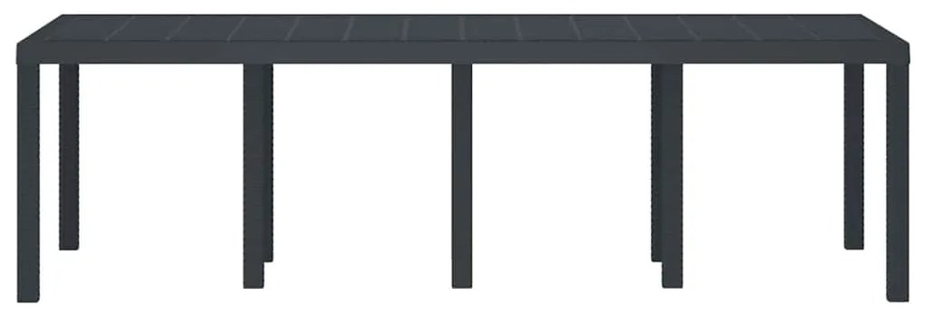 Mesa de Jardim Antracite vidaXL 250x100x73 cm Poly Rattan