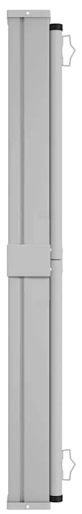 Toldo lateral retrátil para pátio 140x600 cm vermelho