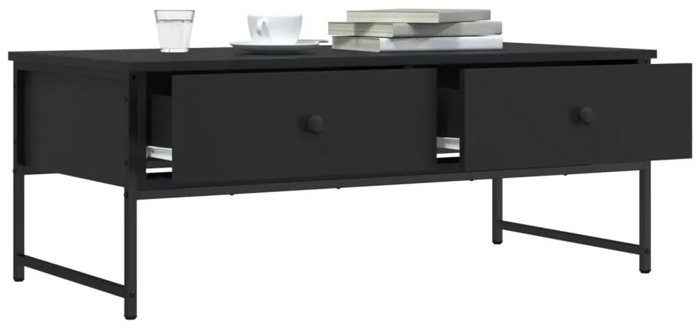 Mesa de centro 101x49x39,5 cm derivados de madeira preto