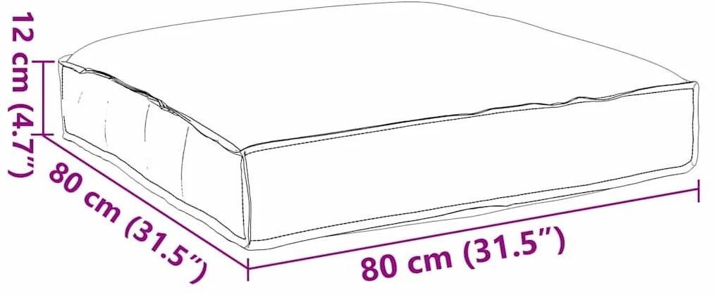 Almofada de Palete Vermelha 80x80x12 cm em Tecido Oxford
