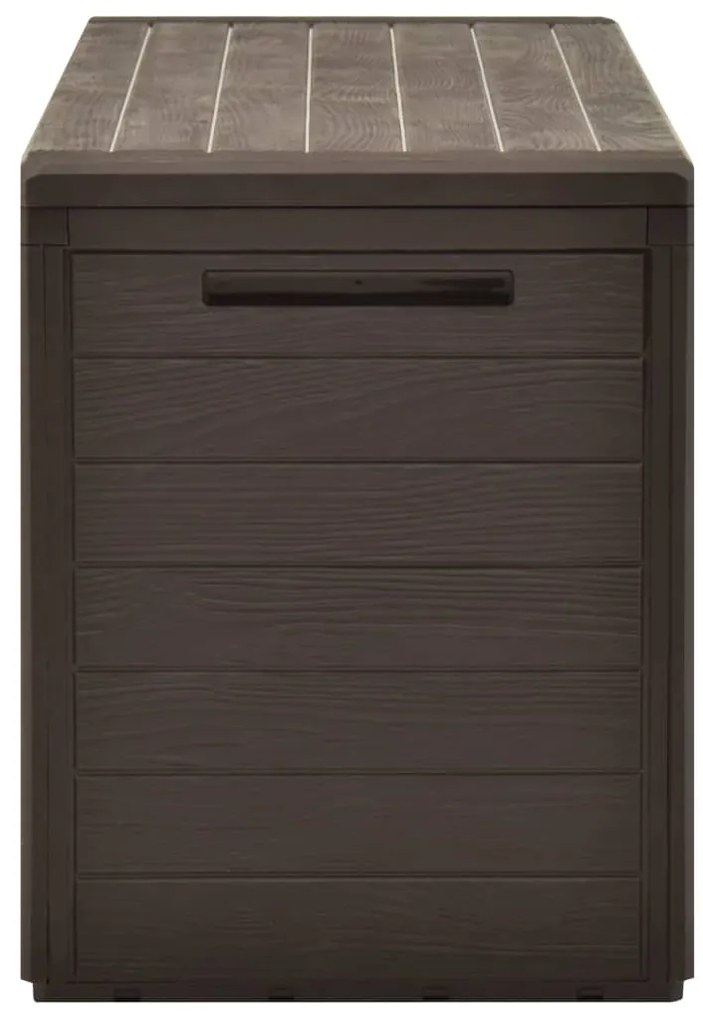 Caixa de arrumação para jardim 116x44x55 cm castanho