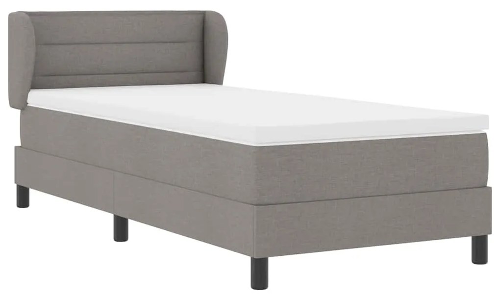 Cama Box com Colchão vidaXL Taupe 80x200 cm Tecido