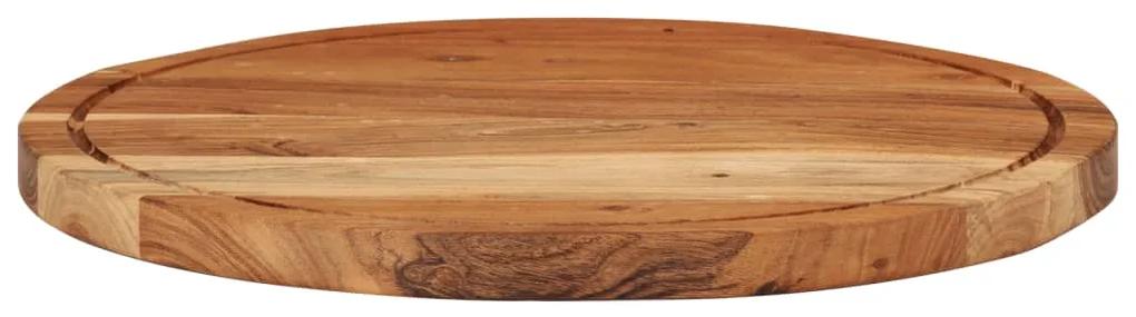 Tábua de cortar Ø40x2,5 cm madeira de acácia maciça