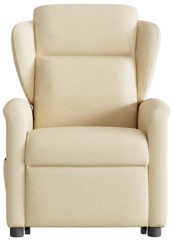 Poltrona elevatória de massagens tecido cor creme