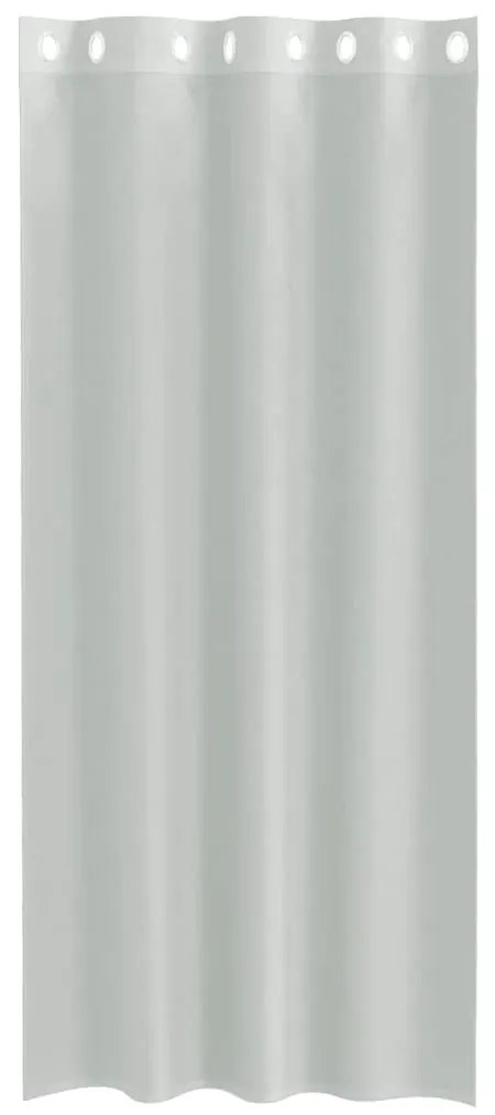 Cortinas de voile com ilhós 2 pcs cinzento-claro 140x245 cm