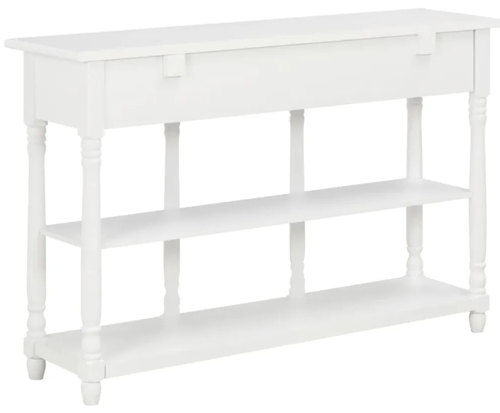 Mesa consola 120x30x76 cm MDF branco