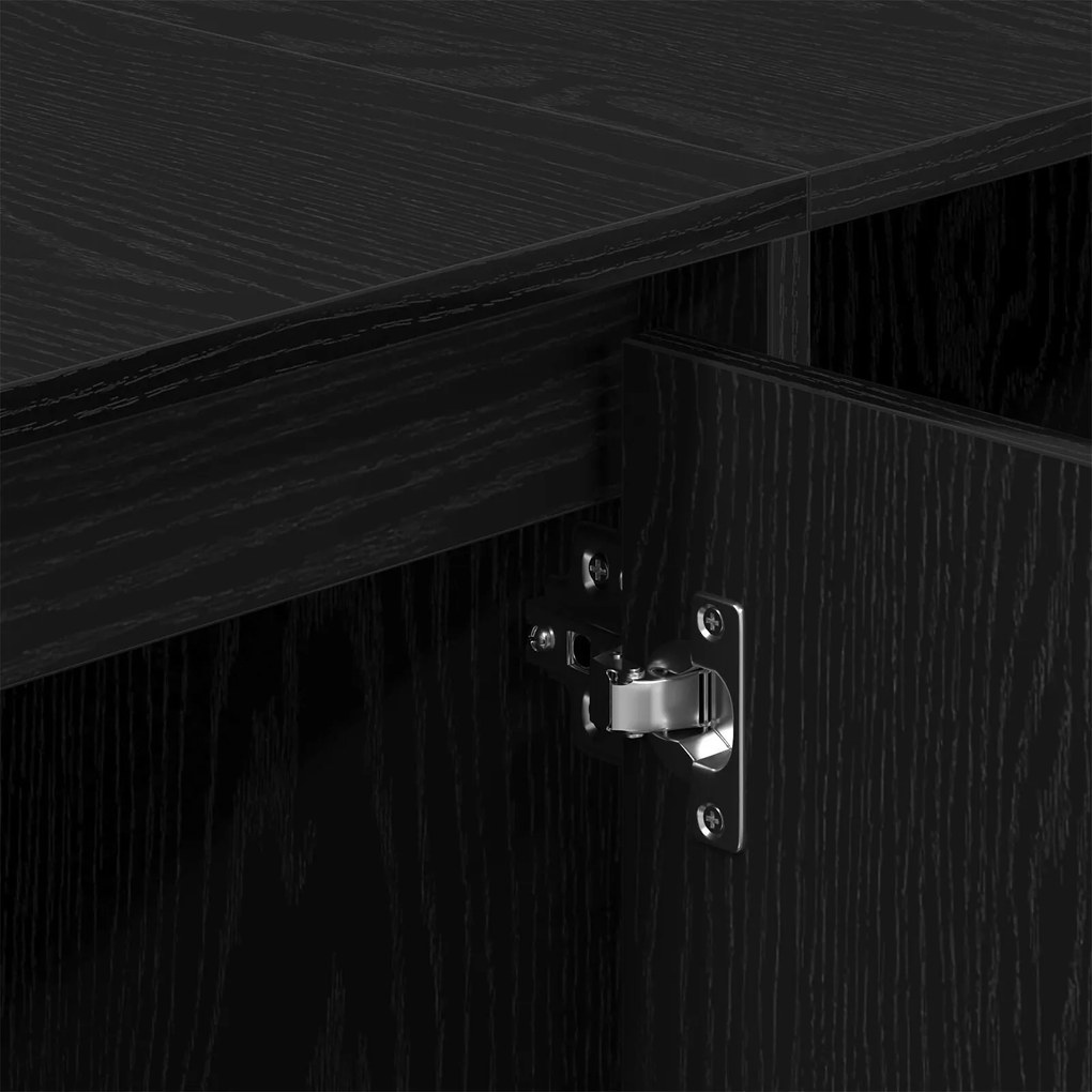Estante de TV vidaXL - Carvalho Preto - 120x30x40.5 cm - Feito de Made