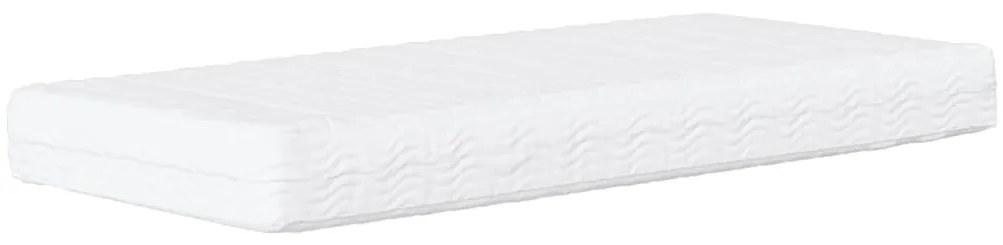 Sofá-cama com colchão 80x200 cm tecido cor creme