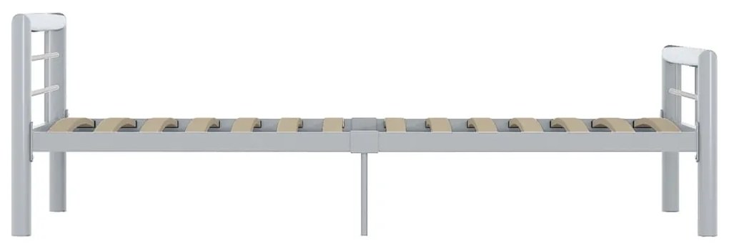 Estrutura de cama 90x200 cm metal cinzento e branco