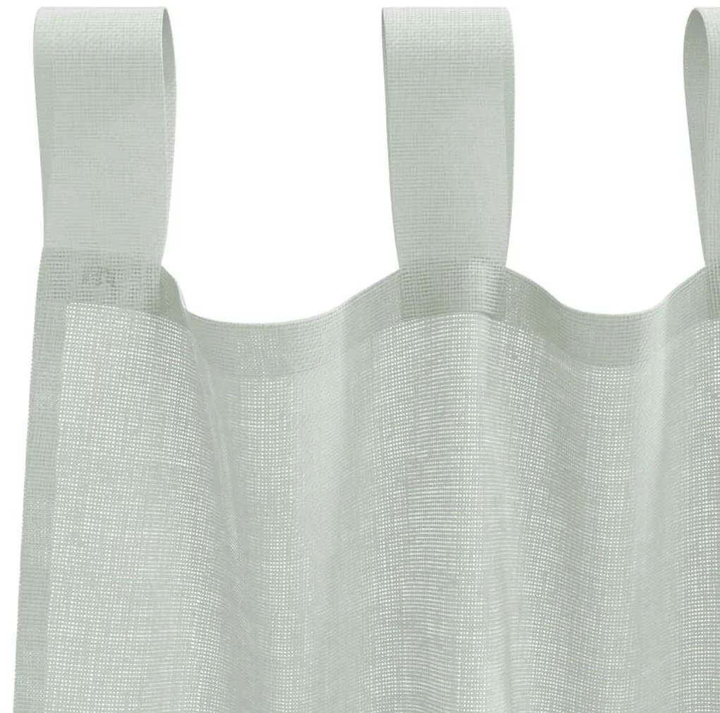 Cortinas de voile com laços 2 pcs cinzento-claro 140x245 cm