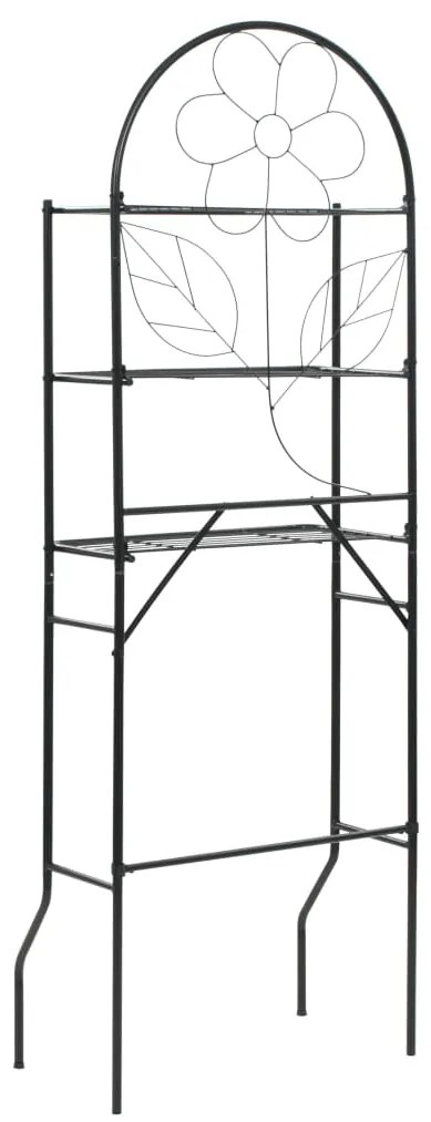 Toalheiro preto 60x33x174 cm