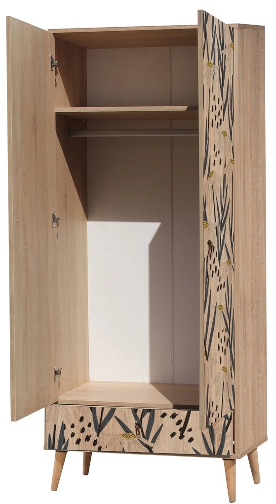 Roupeiro City – Multicolor – 80 cm x 190 cm x 45 cm