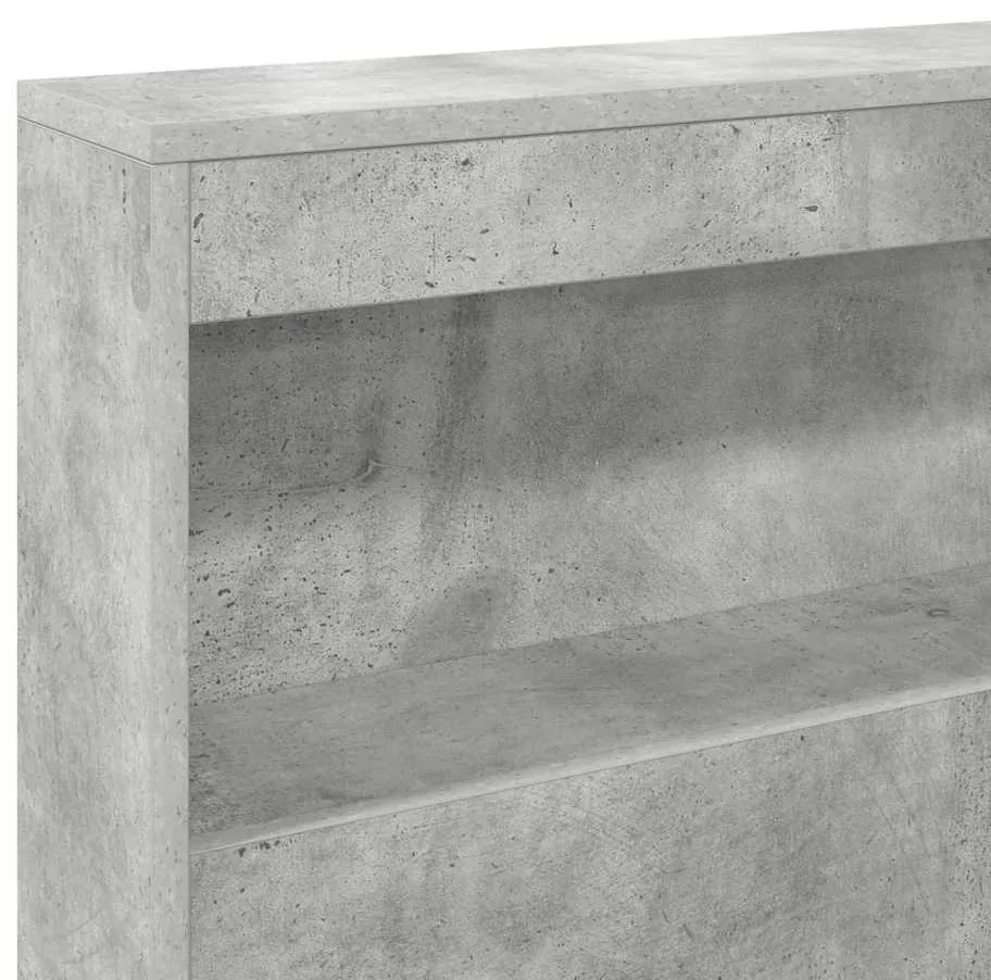 Cama de Estante Cinza Concreto 75x190 cm - Madeira Estruturada