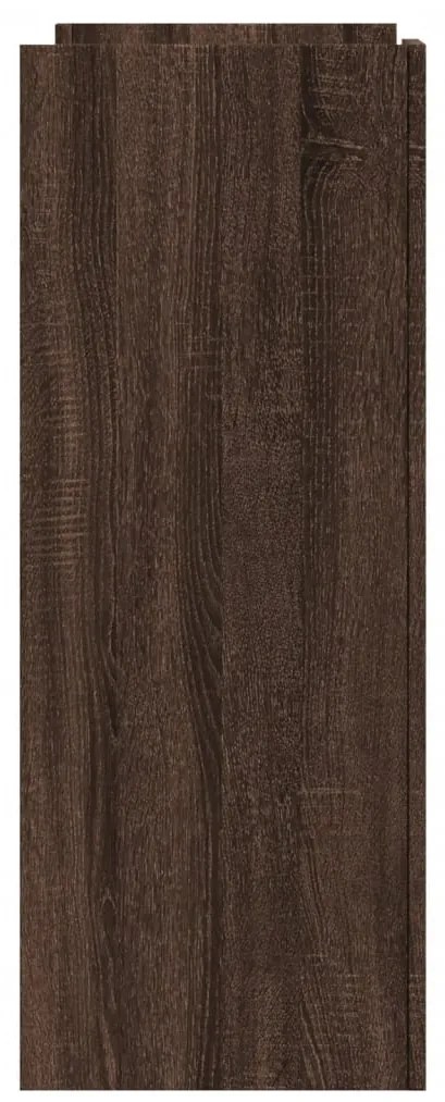 Mesa consola 100x35x90cm derivados de madeira carvalho castanho
