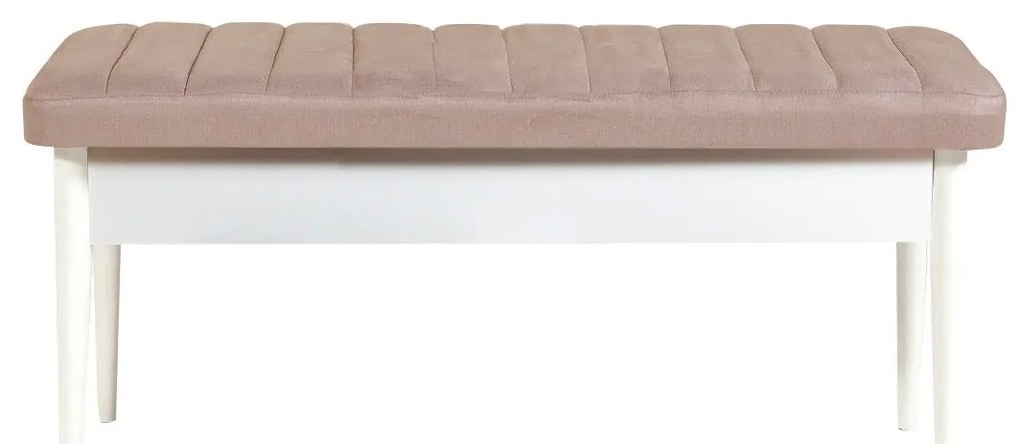Conjunto Mesa de Jantar Extensível e Cadeiras Vina – Branco Pedra – Me