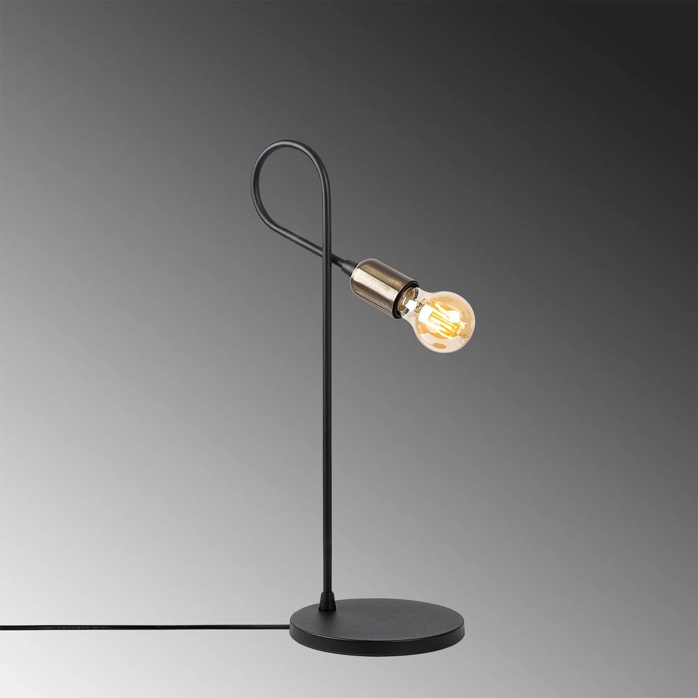 Candeeiro de Mesa Viraj – Preto – 18 x 27 cm