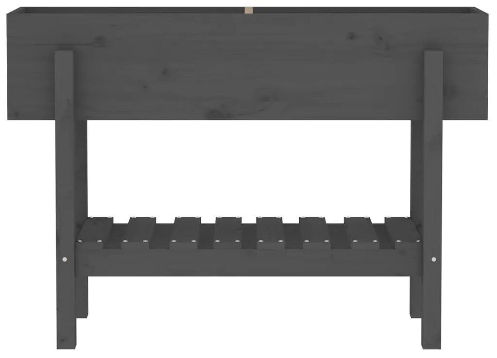 Canteiro elevado de jardim 101x30x69 cm pinho maciço cinzento
