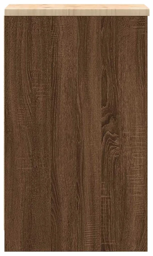 Armário de arrumação de garagem carvalho castanho 30x51x85 cm