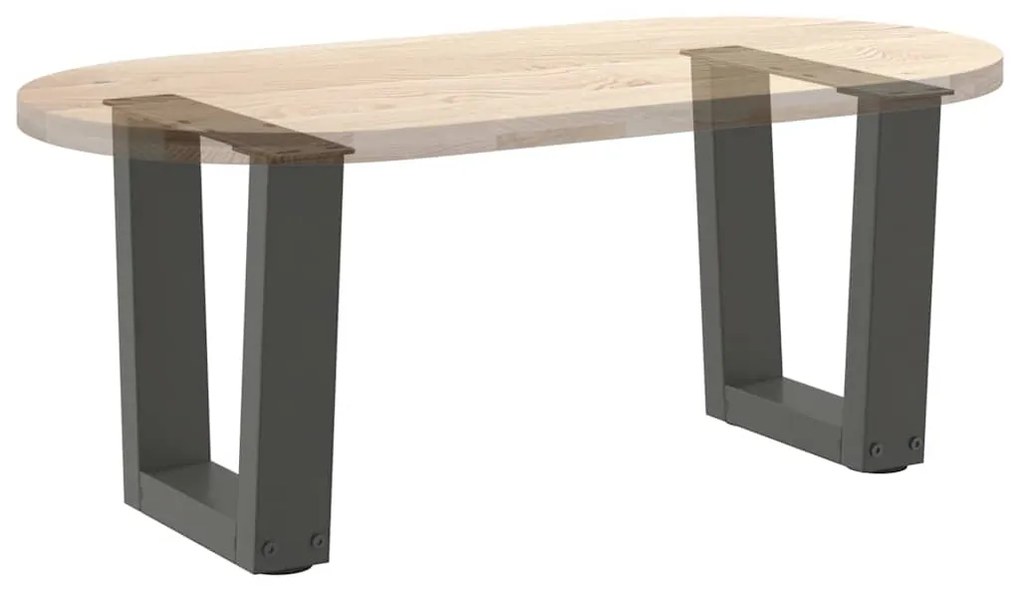 Pés para mesa de centro em V, 2 peças, antracite, 30x(30-31,3) cm, aço
