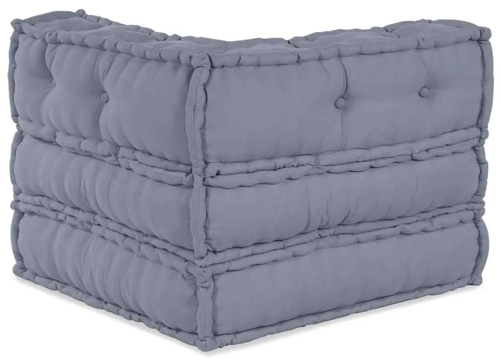 Puff Modular Cinza 70x70x54 em Tecido