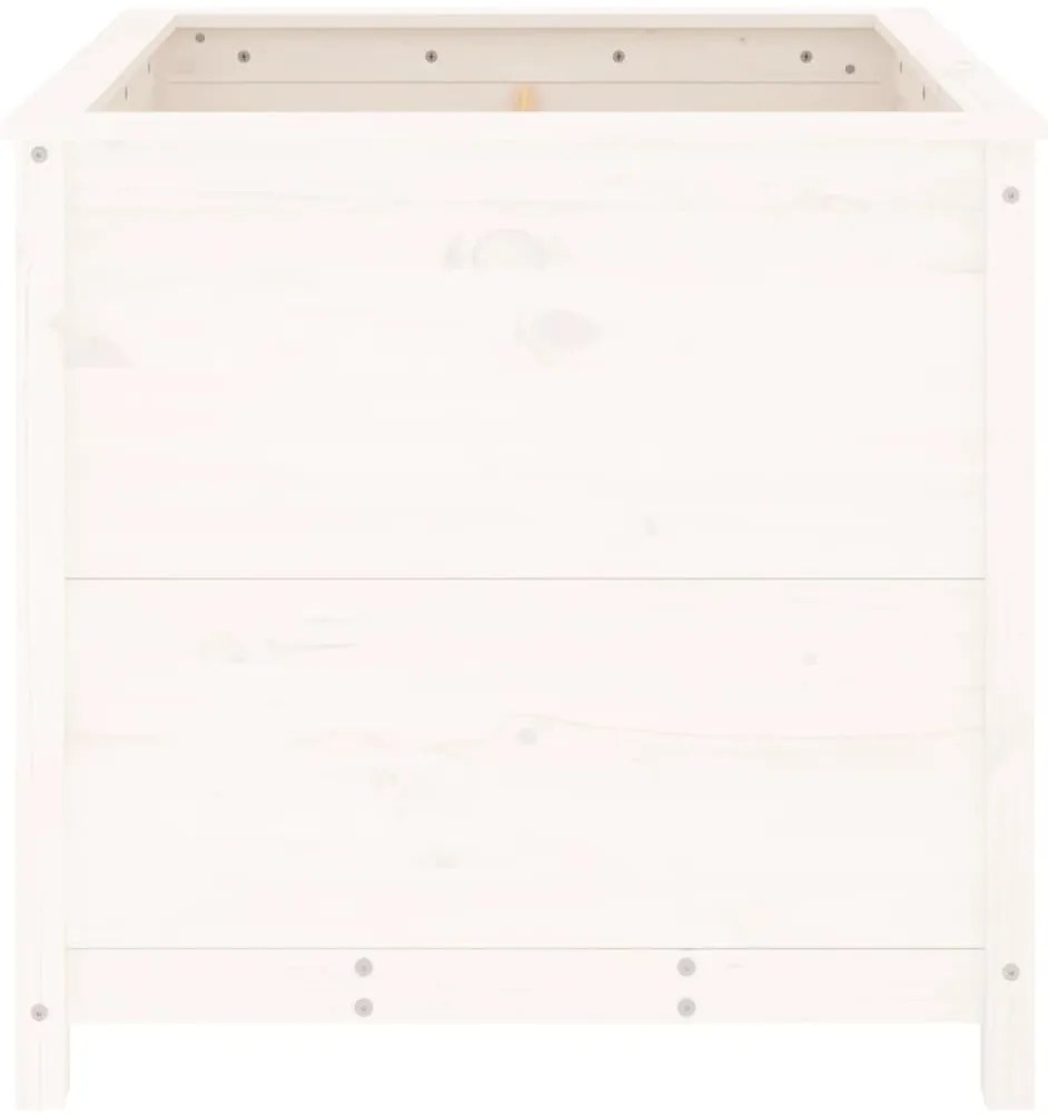 Vaso/floreira de jardim 82,5x82,5x78 cm pinho maciço branco