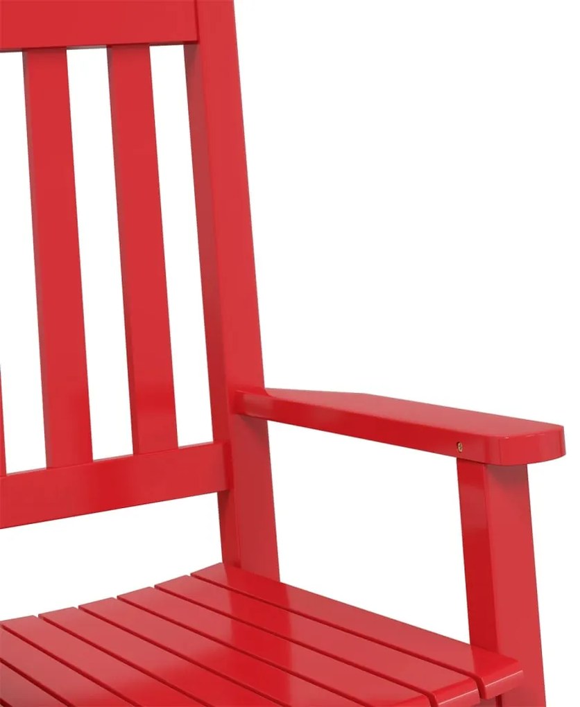 Cadeiras de baloiço infantis 2 pcs álamo maciço vermelho
