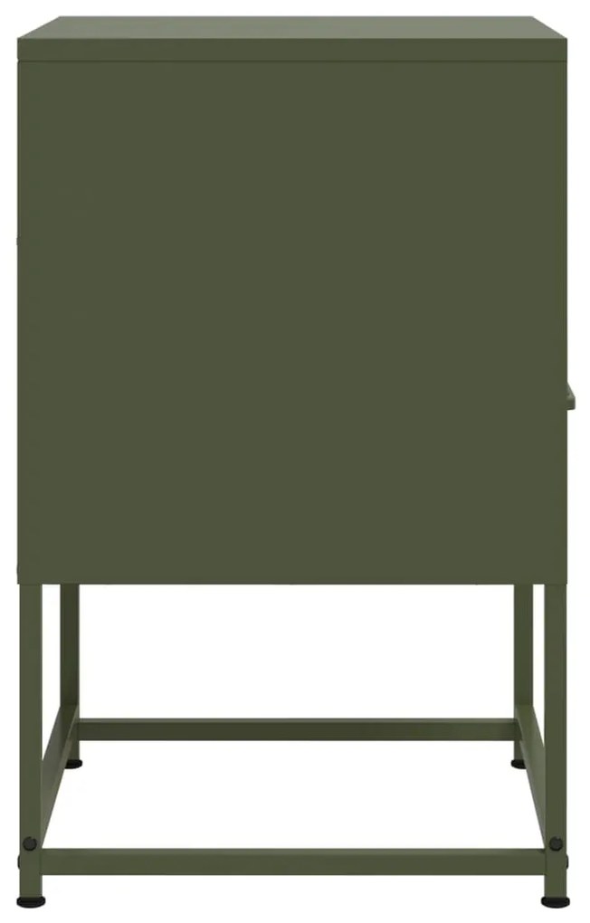 Mesa de cabeceira 36x39x60,5 cm aço verde azeitona