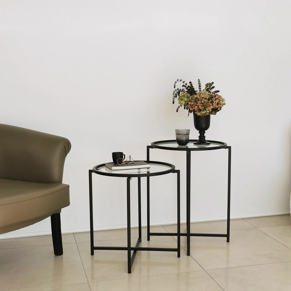 Mesa Lateral S412 – Preto – 50cm x 60cm x 50cm | 50cm x 50cm x 50cm