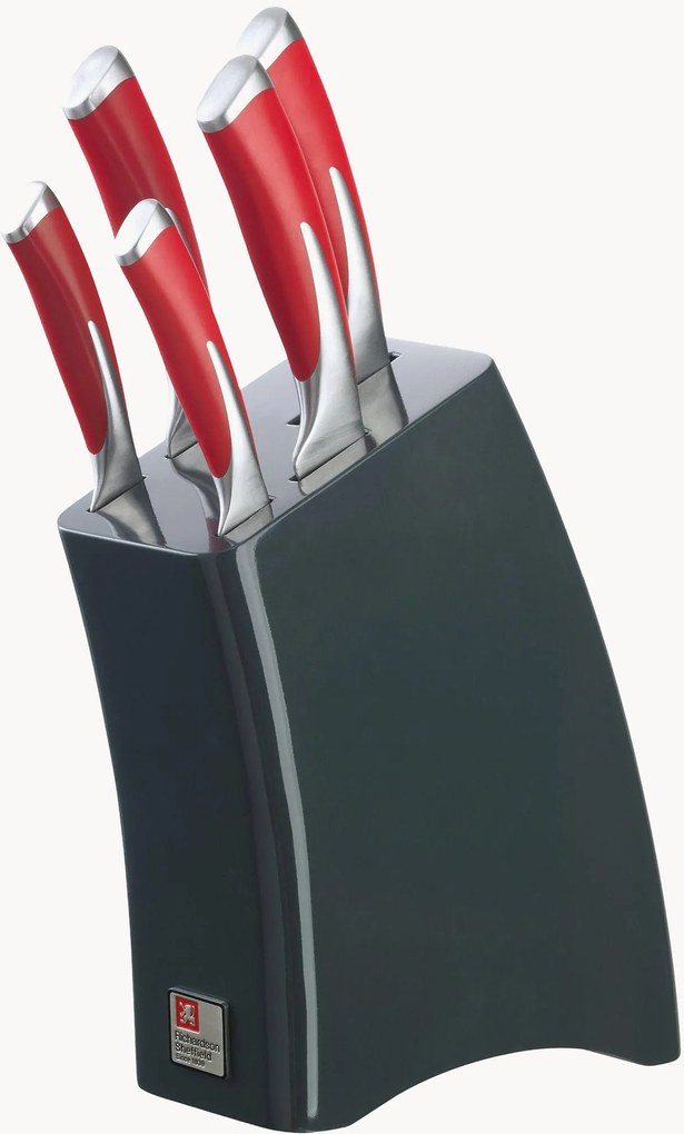 Conjunto de facas de cozinha com suporte Kyu Fire, conjunto de 6