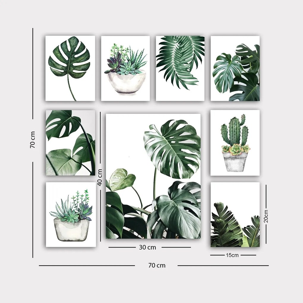 Pintura Decorativa MDF 9MDF08YS – Multicolor – 20 x 15 cm (8 Peças) /