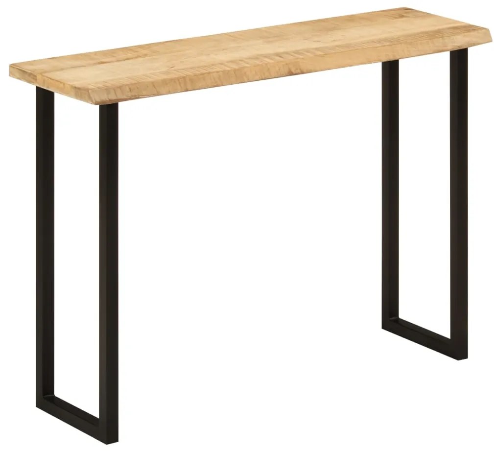 Mesa consola c/ borda viva 105x33x76cm madeira mangueira maciça