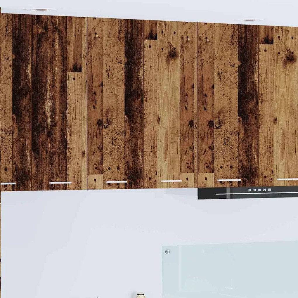 vidaXL Armário suspenso com porta Riga Madeira antiga 60 x 31 x 80 cm