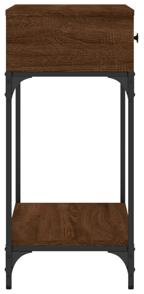 Mesa consola 75x34,5x75 cm derivados madeira carvalho castanho