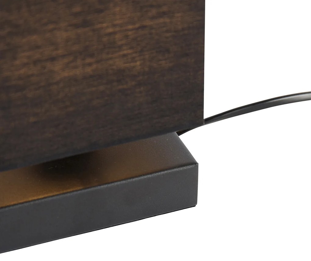 Candeeiro de mesa preto com abajur preto com toque e carregador por indução - Romina Moderno