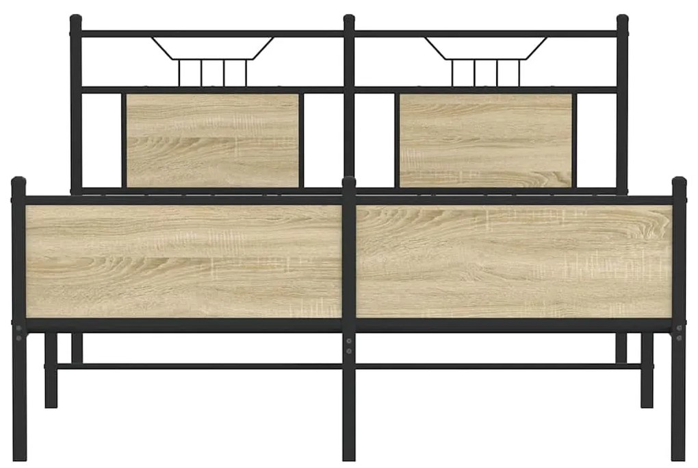 Estrutura cama s/ colchão derivados de madeira carvalho sonoma